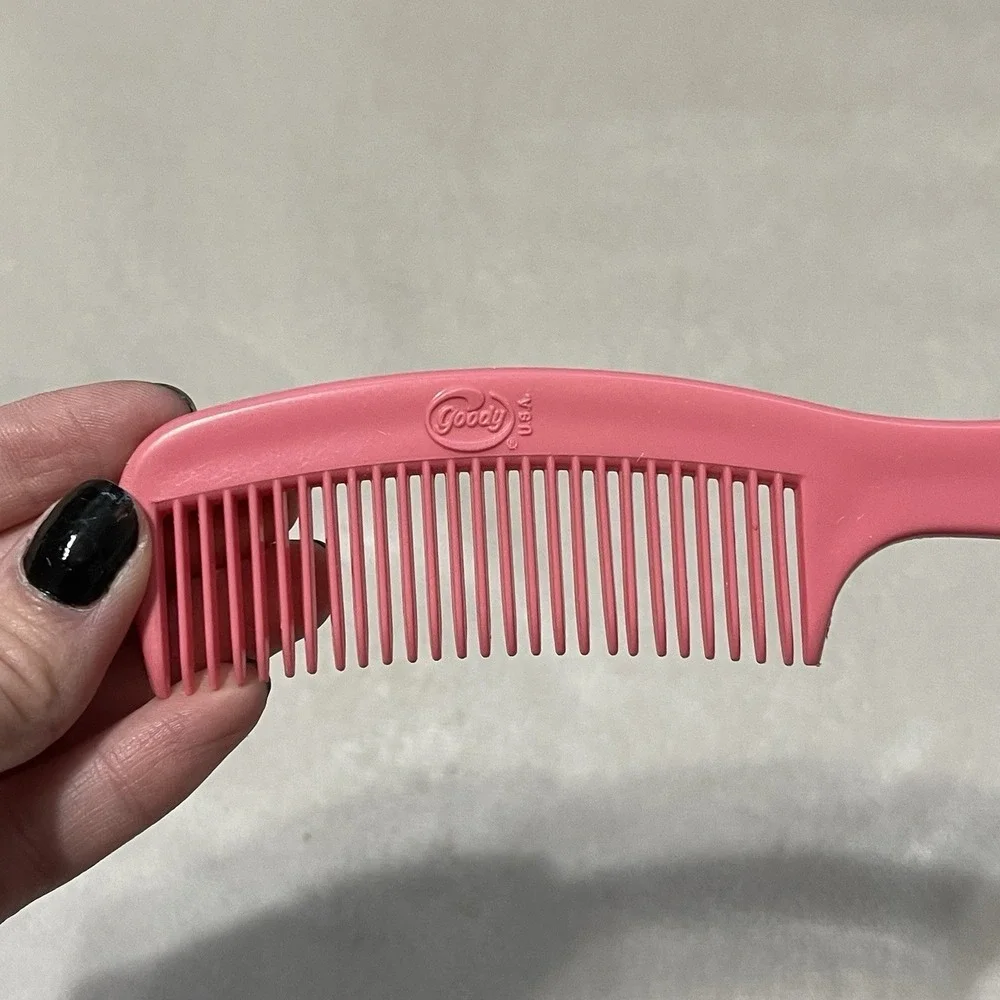 Vintage‎ GOODY Unbreakable Super Comb PINK #448/2 Made in USA 1989
